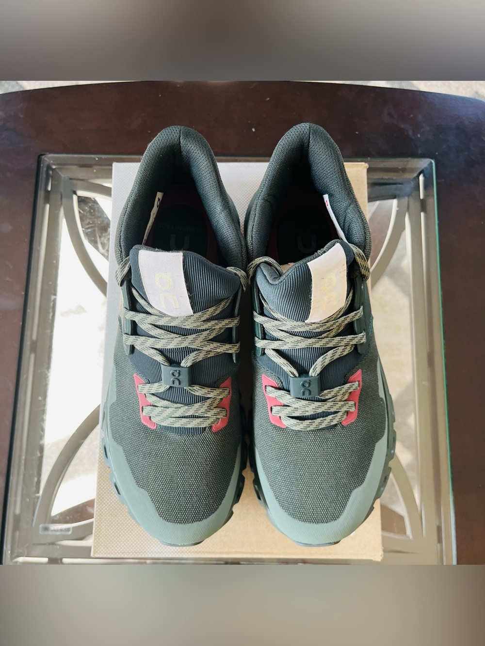 Sz 6.5 On Cloud Hi Edge Stone Pine Jungle/Forest Women's Sneakers 28.99099 - Picture 4 of 7